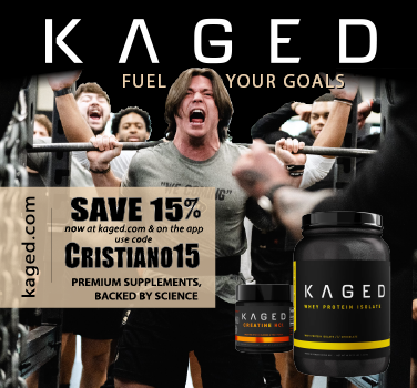 Go to Kaged.com, use Cristiano15 to save on supplements.